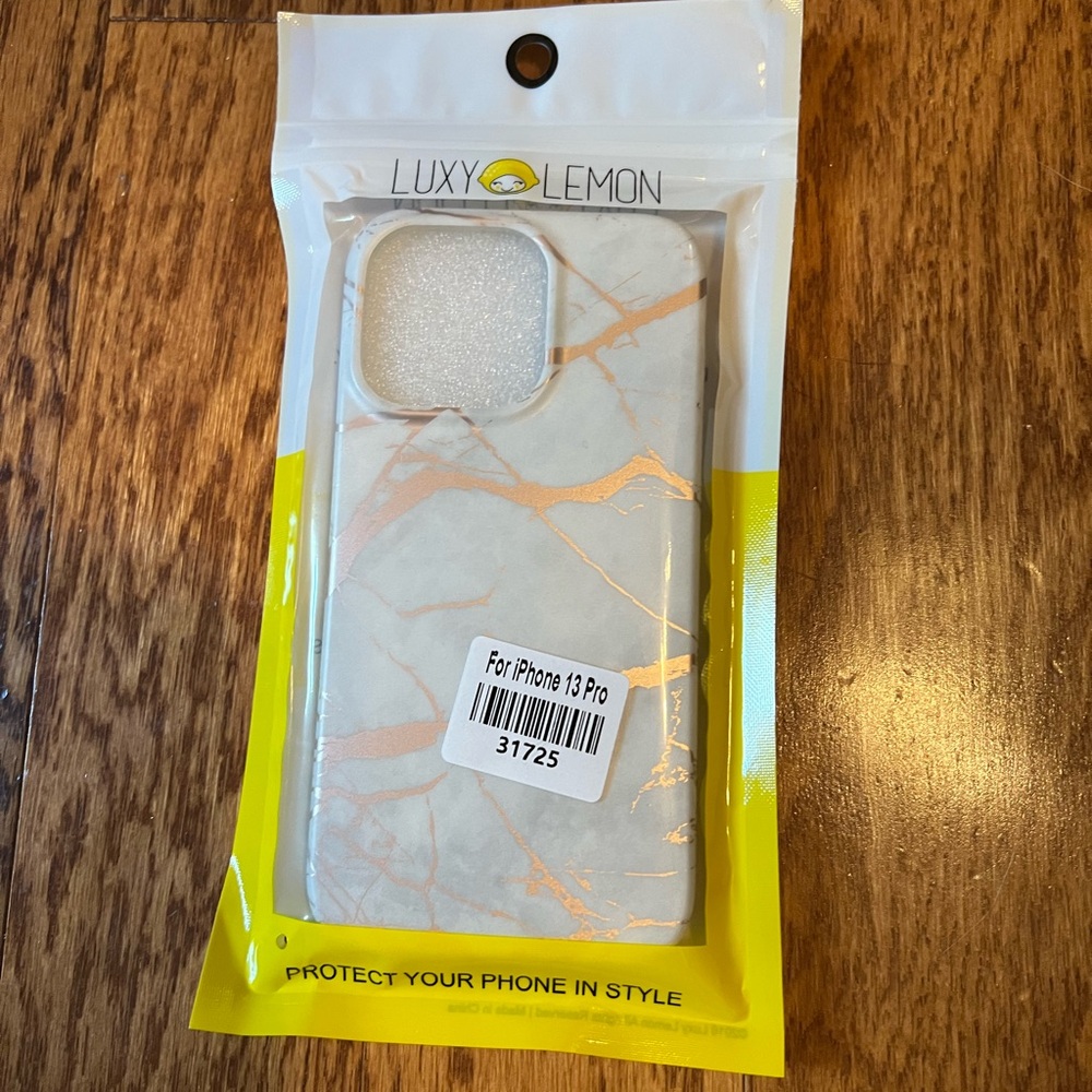 Luxylemon White & Rose Gold Metallic Marble Phone Case